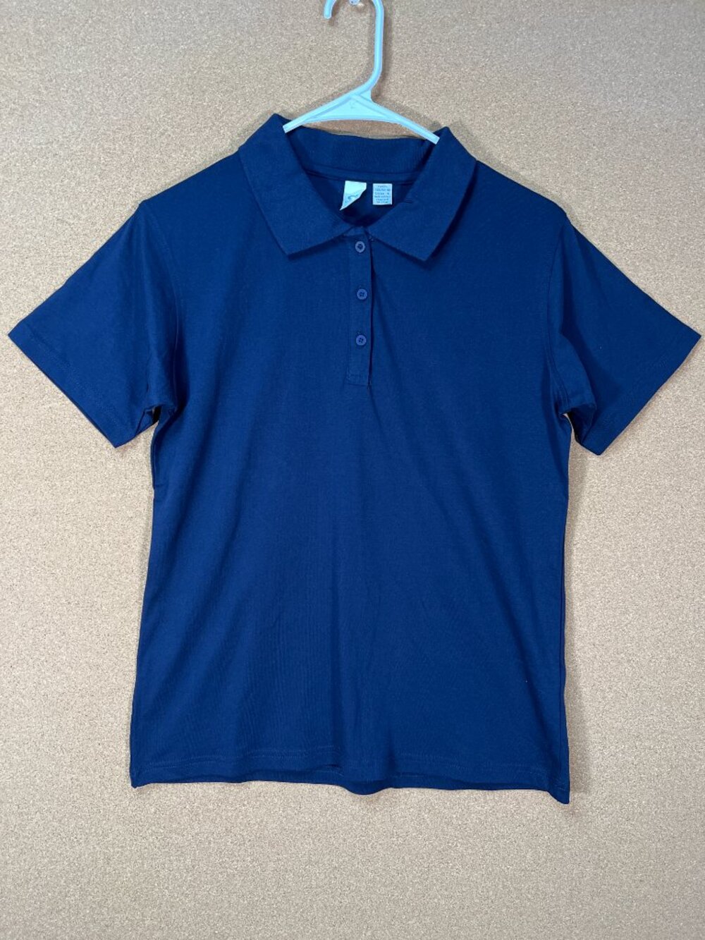 Biz Collection Women Top Polo Blue Size 6 Short Sleeve P112LS Y2K NWOT